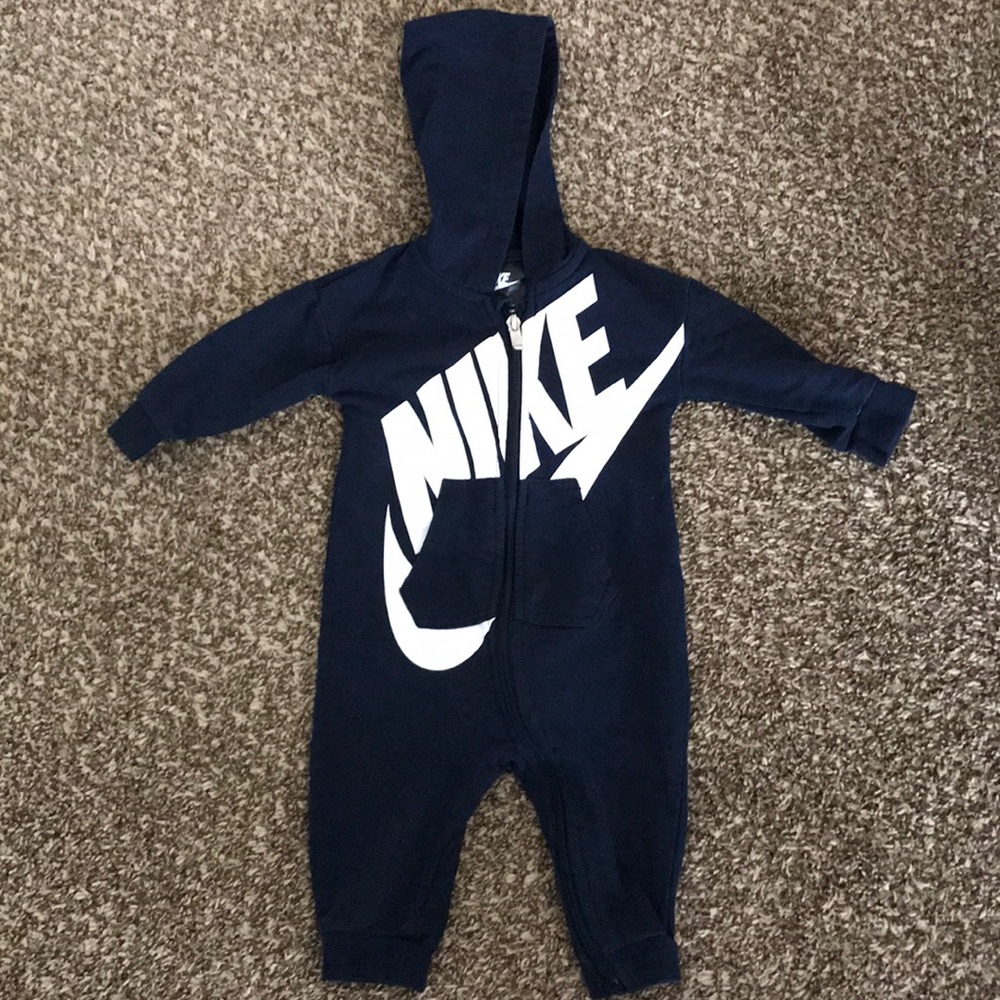 Baby Nike zip up hooded suit
